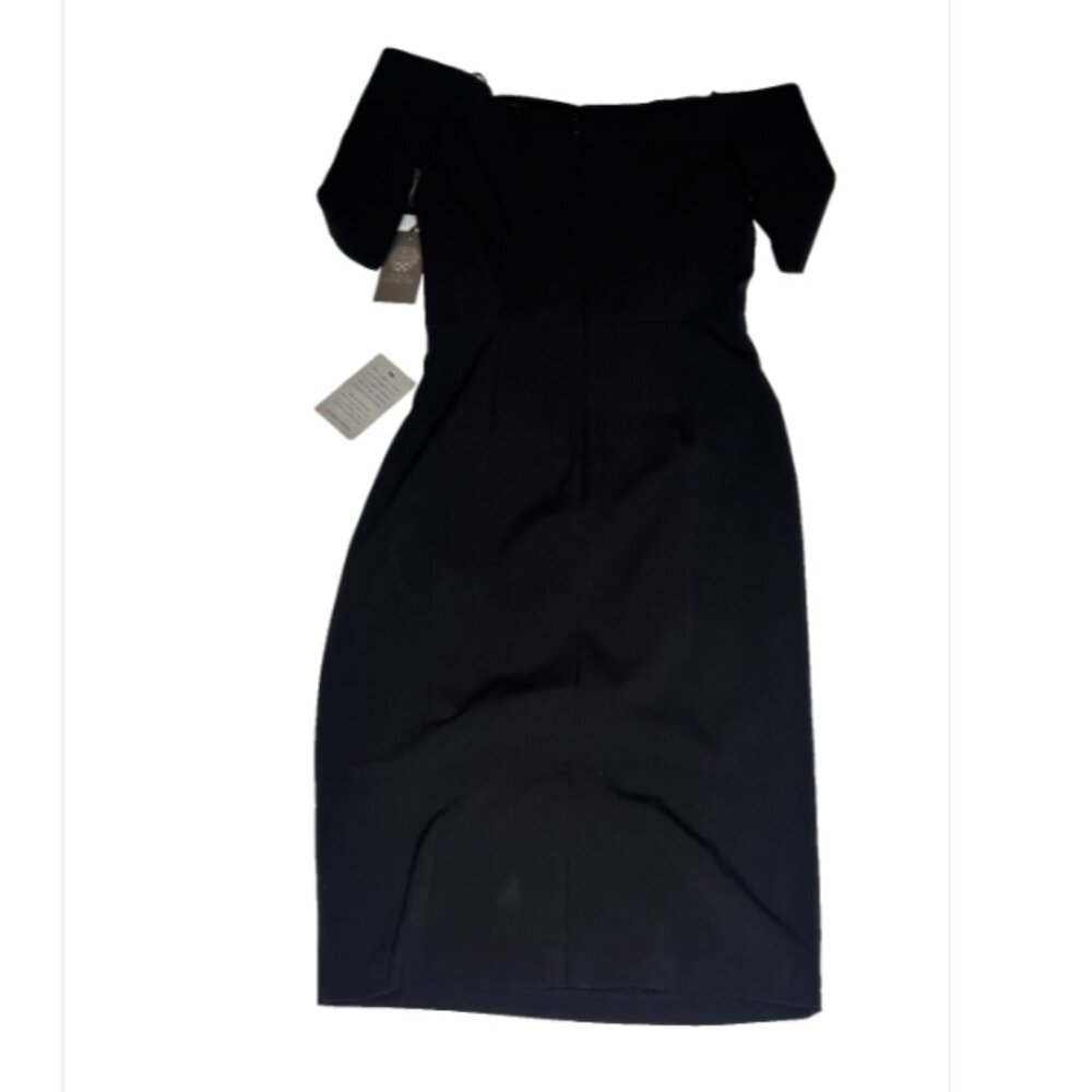 Vince Camuto Off the Shoulder Cocktail Mini Dress Women's Size 6 NWT Black - Picture 4 of 7